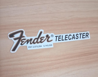 Fender Telecaster Handmade Reproduced 1960's Style logo Waterslide Decal PRE-CUT & ready to use.
