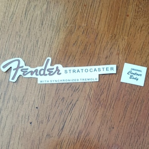 Fender Stratocaster Handmade Reproduced 1950's "Spaghetti" style waterslide decal, PRE-CUT & ready to use!