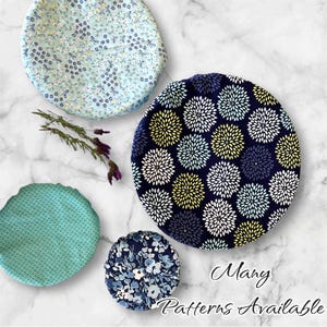 Waterproof Reusable Bowl Covers Cotton/PUL 2 layer set of 4, fits bowls from 4” to 11” diameter, bread proofing, bowl covers, sourdough