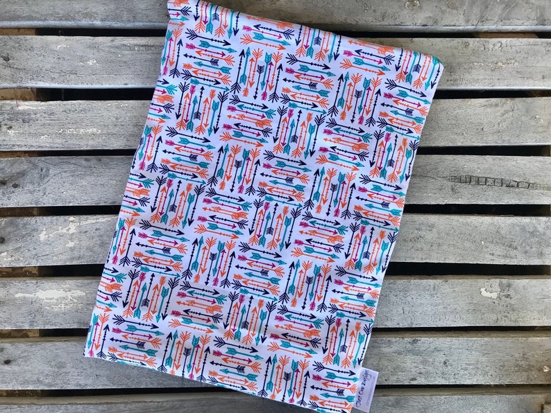 Travel Wet Bag -Bright Arrows- Optional Strap Available- Bikini Bag Cloth Diaper Bag Menstrual Care Bag Baby Gift