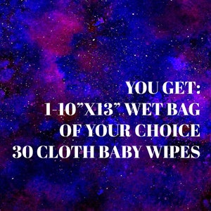 Combo pack-Pick any 30 Reusable Cloth Wipes and Wet Bag from listings image 2