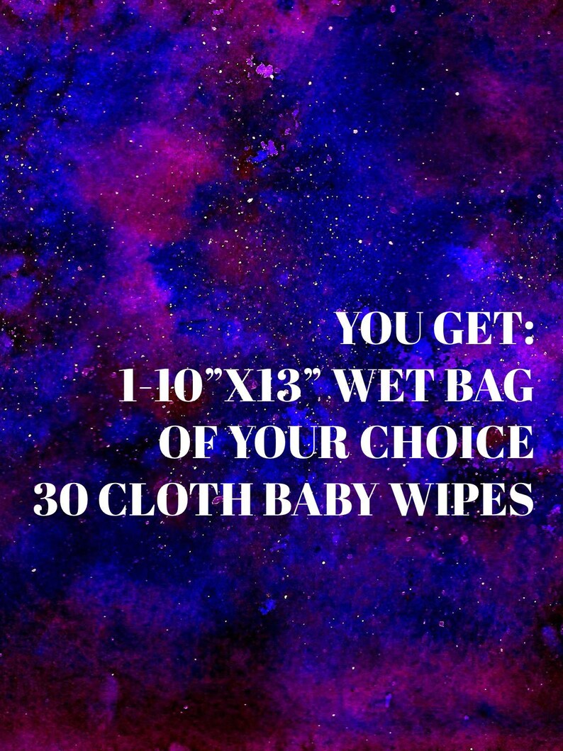 Combo pack-Pick any 30 Reusable Cloth Wipes and Wet Bag from listings image 2