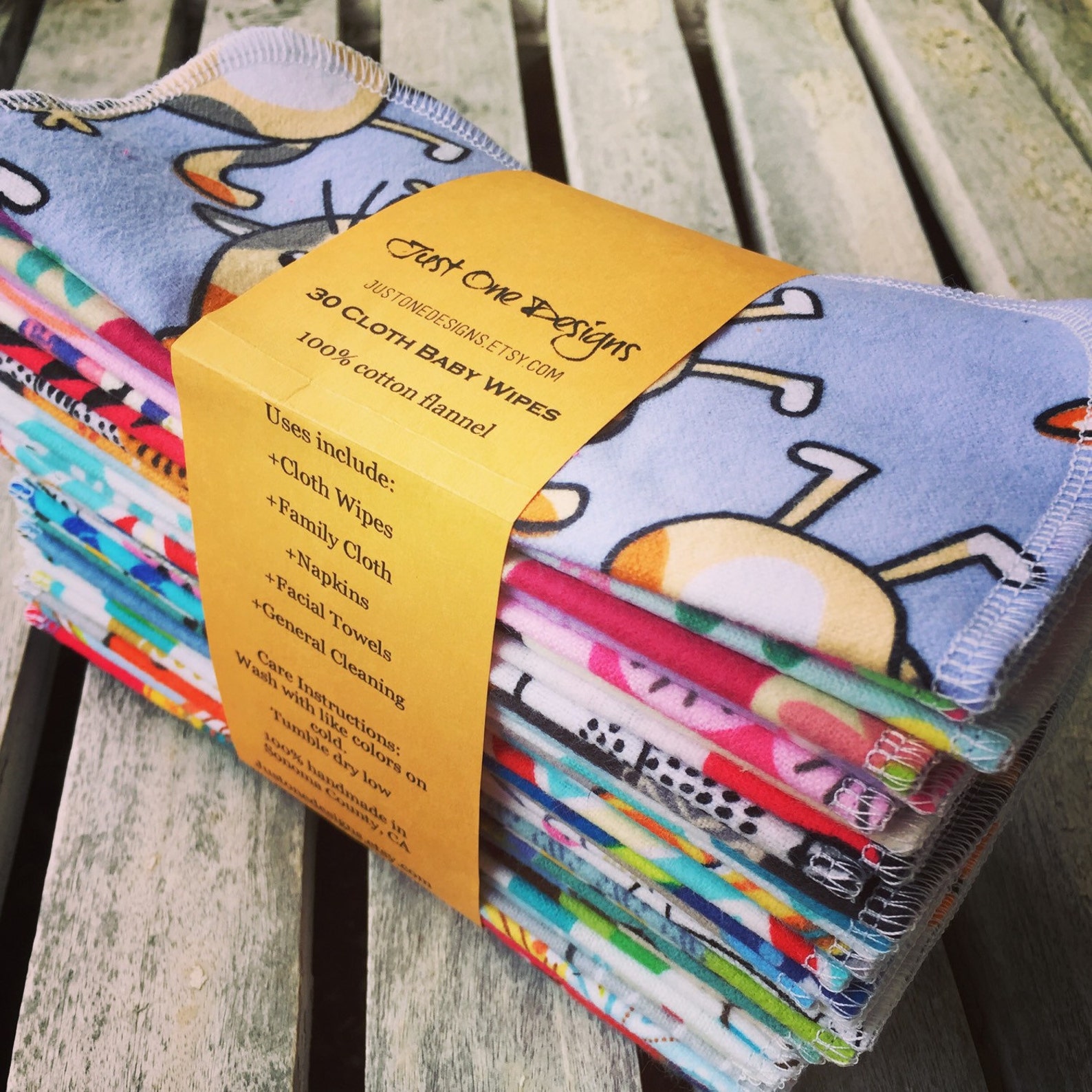 30 Reusable Cloth Baby Wipes 7x7 2 Ply Flannel Etsy