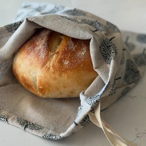 Linen bread bag Produce Bag many sizes available
