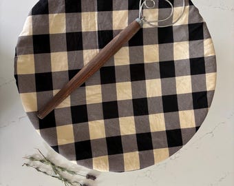 XXL (10"-15") Waterproof Reusable Bowl Cover: READY 2 SHiP- 2 layer PUL and Cotton, Bread Proofing