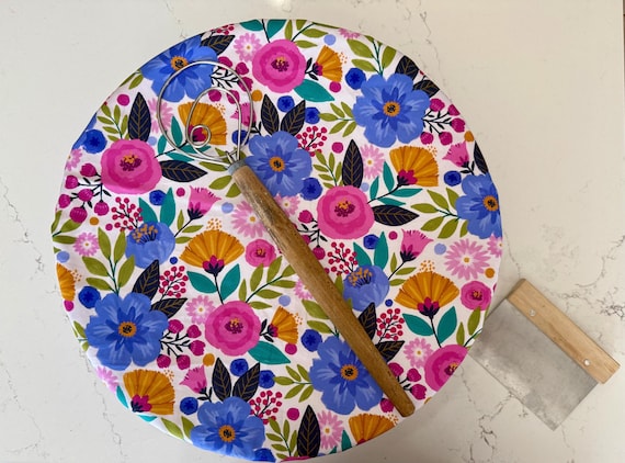 XXL (10"-15") Waterproof Reusable Bowl Cover: READY 2 SHiP- 2 layer PUL and Cotton, Bread Proofing