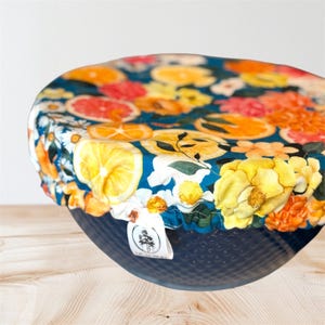 XXL (10&quot;-16&quot;) Waterproof Reusable Bowl Cover: PUL and Cotton, Bread Proofing