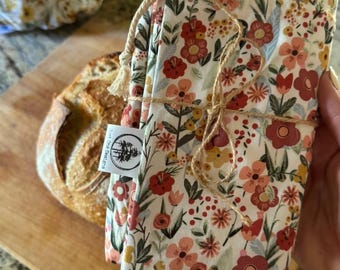 Gefütterte Brottasche – Obst- und Gemüsebeutel, Baumwollbeutel mit PUL-Futter