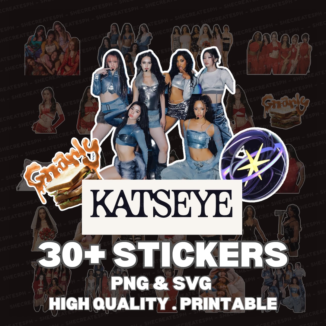 KATSEYE Sticker Pack: Global Girl Group Fan Merch (PNG SVG Digital ...