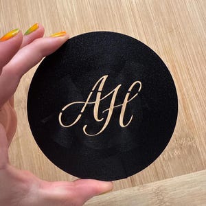 Custom coffee and cocktail stencils for your company logo, personalized design, initials, etc