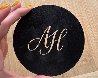 Custom coffee and cocktail stencils for your company logo, personalized design, initials, etc