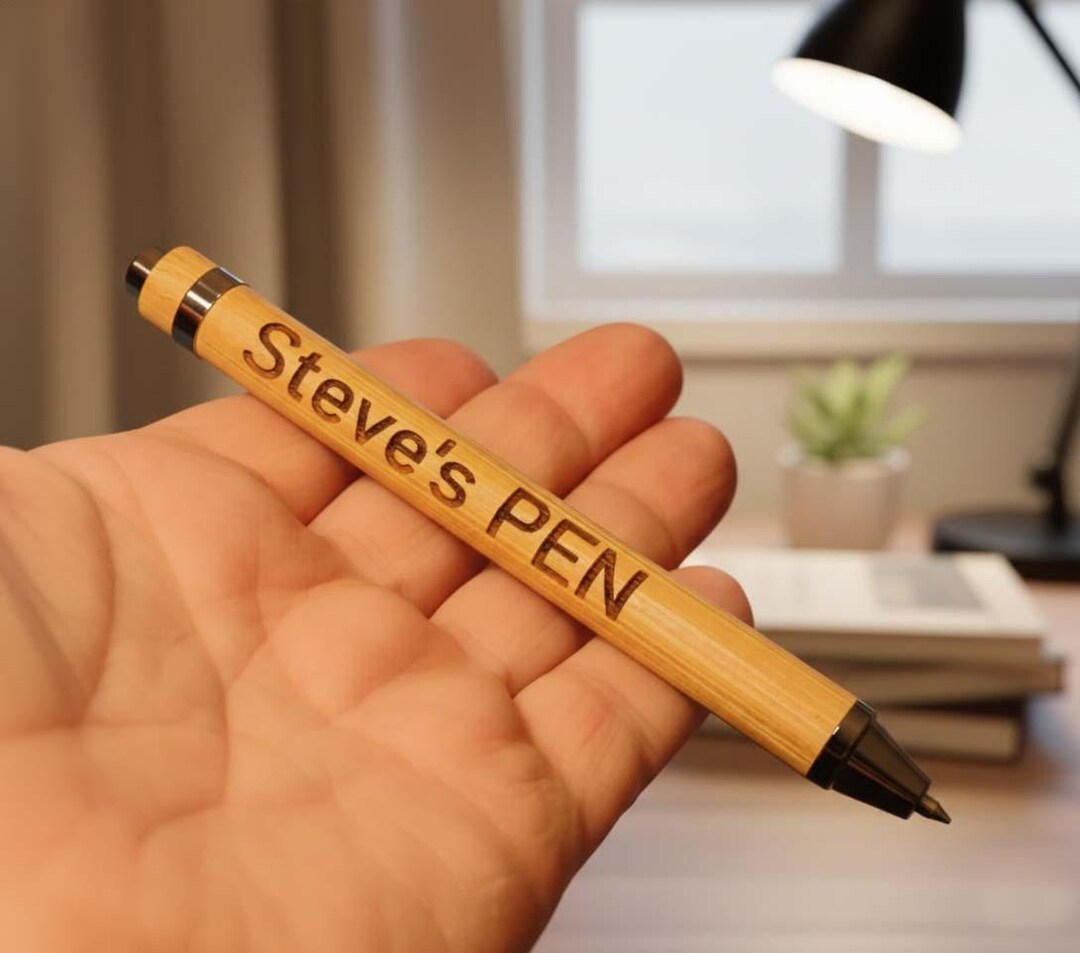 Personalised Laser Engraved Bamboo Pen Valentine's | Birthday Gift for ...