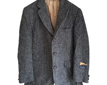 Vintage Tweed Wool Gun Club Check Sport Coat | 39 40 Regular