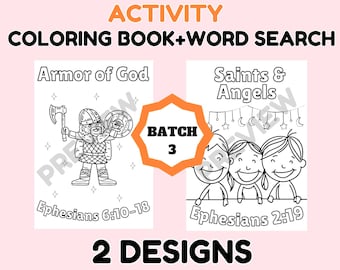 Páginas para colorear de Halloween con versículos bíblicos de la Armadura de Dios: Actividad de la Escuela Bíblica de Verano (Descarga digital)