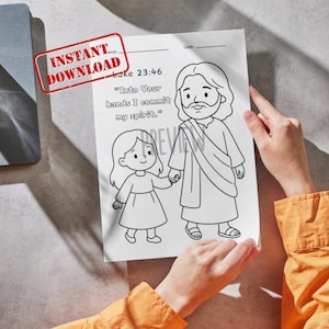 Lukas 23:46 I dina händer överlämnar jag min ande Målarbild (digital nedladdning)