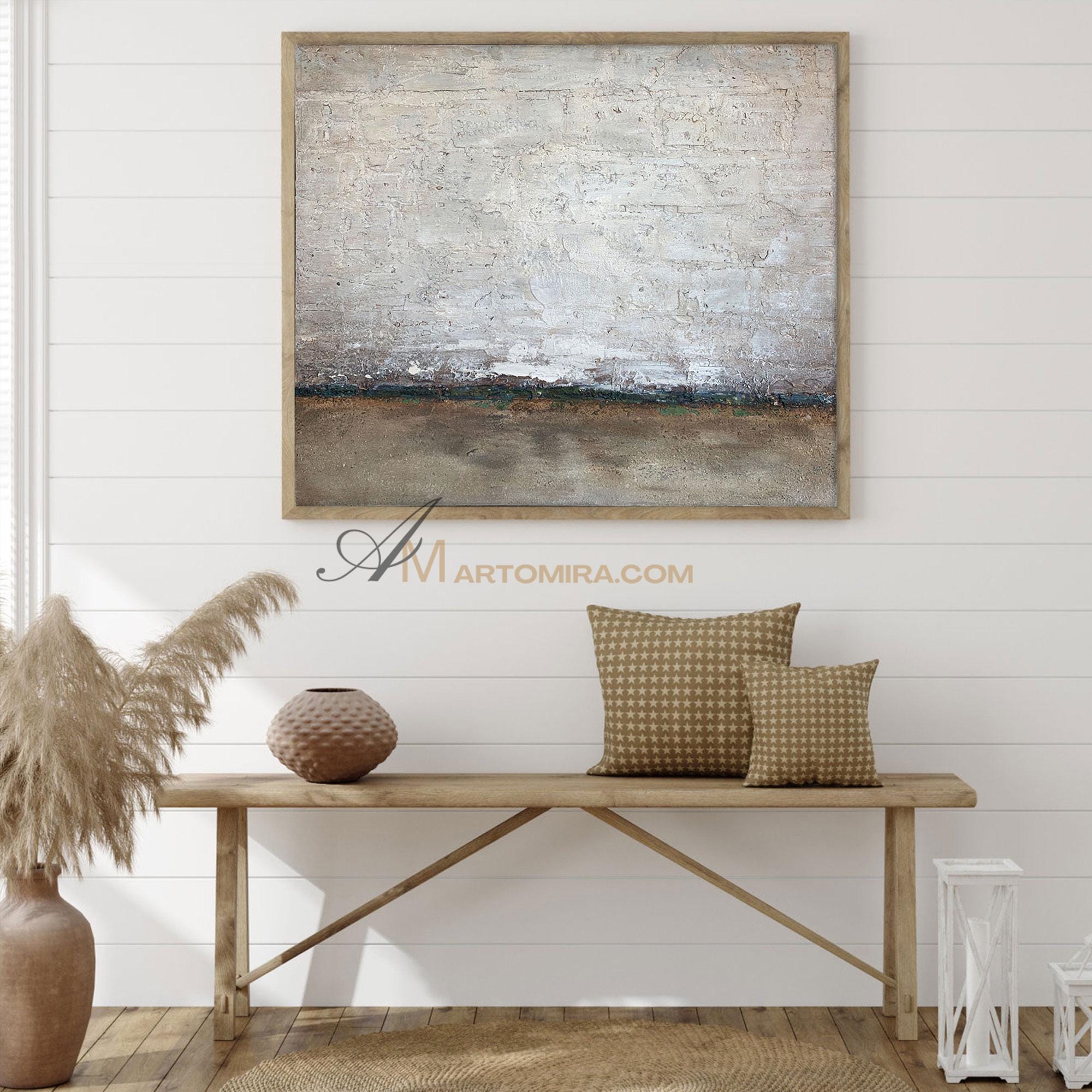 Brown Wabi Sabi Wall Art 3D Textured Wall Art Abstract Canvas Art Earth ...