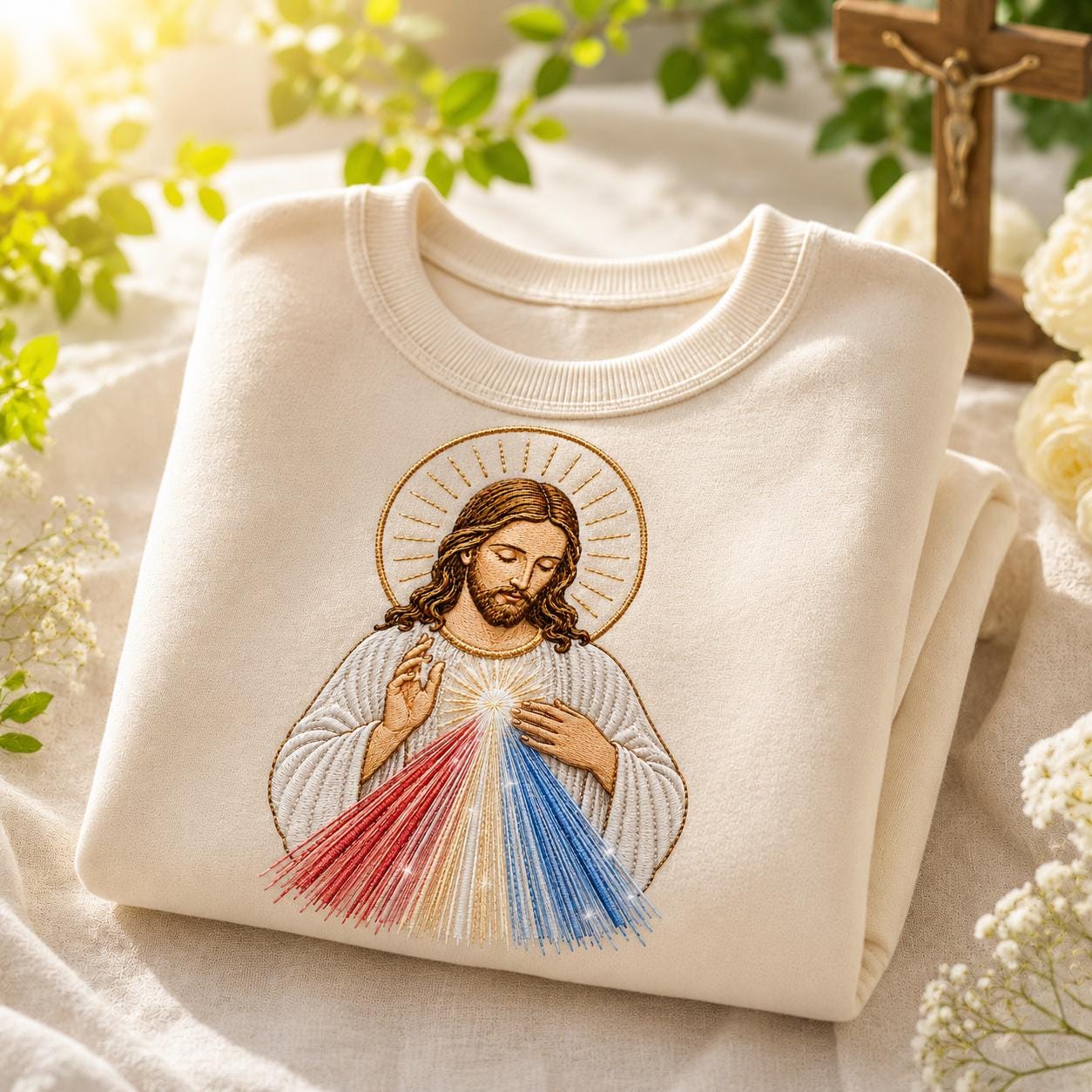 Divine Mercy Jesus Embroidery Design, Catholic Machine Embroidery ...