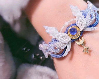 Bracelet en macramé impact Genshin, bijoux tissés personnalisés Columbina, bracelet d'amitié Genshin