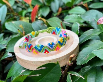 Handmade Macrame Bracelet with Adjustable, Boho Bracelet