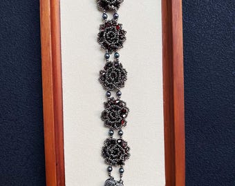 Bracelet de perles roses en macramé fait main, bracelet bohème, cadeau pour elle