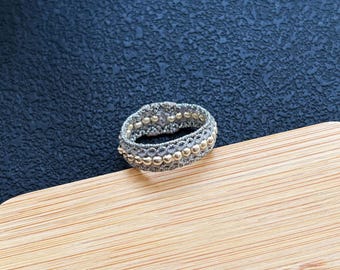 Bagues en macramé faites main avec fil ciré, cadeau bijoux bohème