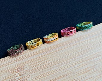 Bagues en macramé faites main avec du fil ciré, cadeau de bijoux bohème