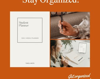2025 Student Planner: Daily, Weekly, Monthly Academic Organizer (Digital Download, US Letter/A4)