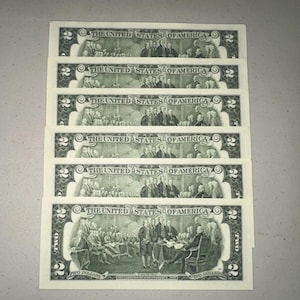 Consecutive 2017 Two Dollar Notes Certificate Bill 2 Dollar Sequential (One Per Order) Bild 5