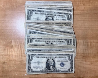 1935 One Dollar Silver Certificate Blue Seal - US Old Bill