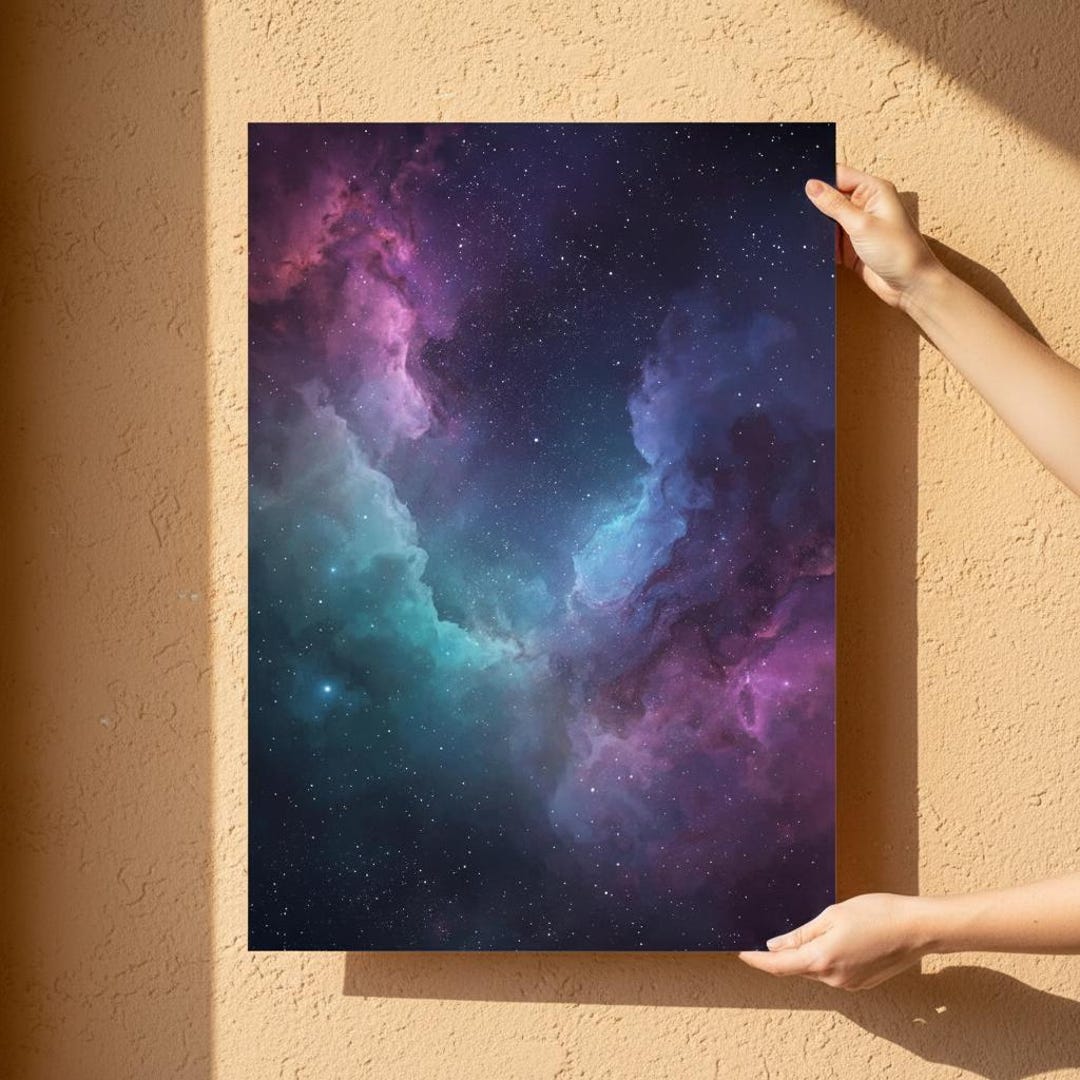 Galaxy Nebula Wall Art Print | Cosmic Space Art Poster | Modern Home ...