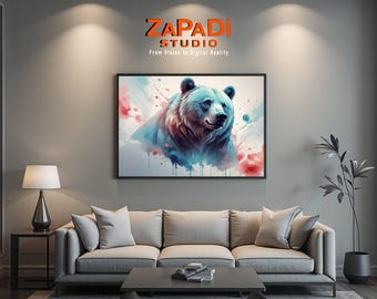 Grizzly Bear Fine Art Print: Wildlife Nature Poster