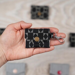 Handmade Mini Pouch with Keychain – Diamond Woven by Ruby Star Society