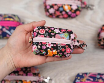 Handmade Itty Bitty Boxy Zipper Pouch - Shiba Dog