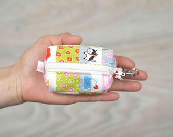 Handmade Itty Bitty Boxy Zipper Pouch - Lucky Charms