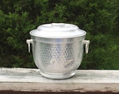 Ice Bucket Silver Bucket Hammered Metal Made In Italy