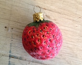 Strawberry Christmas Ornament Glass Ornaments Made in Germany