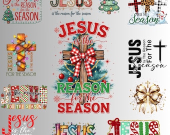 Jesus Is The Reason For The Season png, Navidad png, Navidad preppy png, Navidad png, Navidad retro png, Cuadro rojo a cuadros png
