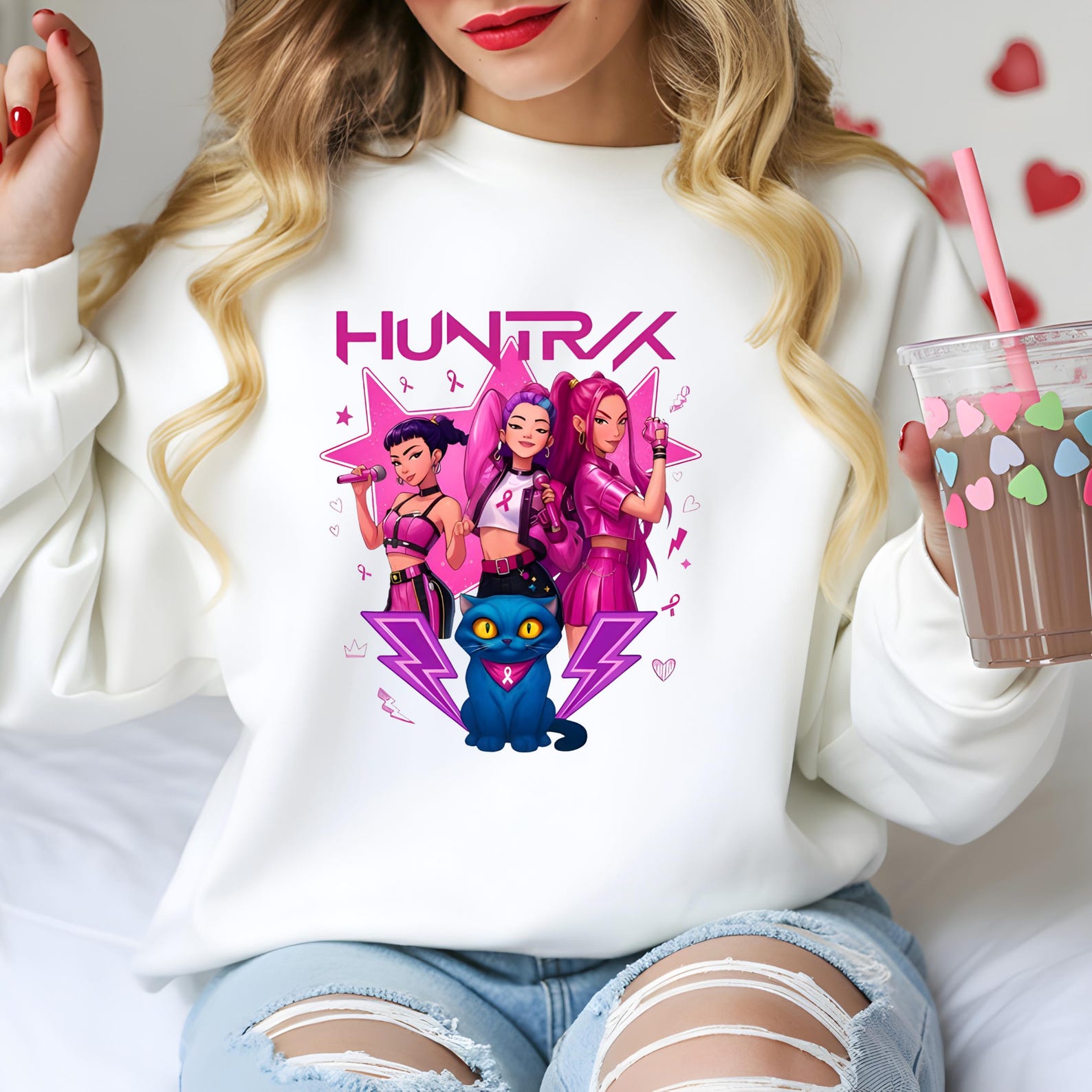 Huntrix Kpop Demon Hunters PNG, Kpop Idol Group Shirt Design,girl ...