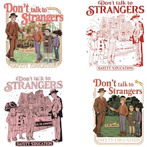 Vintage Alien Crewneck, Prata inte med främlingar SVG PNG (digital nedladdning)