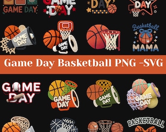 Basketball png bundle faux yarn Game day crochet basketball mom Sports Season Sublimation Design coquette hoop kitting shirt design digital