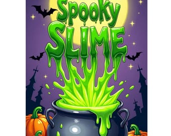 Spooky Slime Coloring Book – Printable Halloween Activity Pages for Kids
