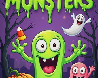 Slime Monsters Coloring Book | Creepy Cute Printable Pages | Kids Halloween Activity | Fun Monster Slime Coloring Sheets