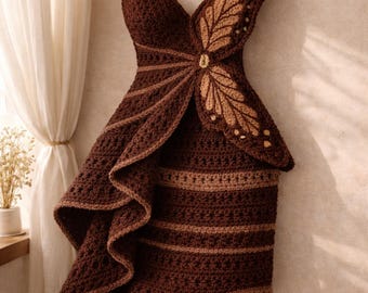Crochet Dress Pattern | Butterfly Mini Dress | Step-by-Step PDF
