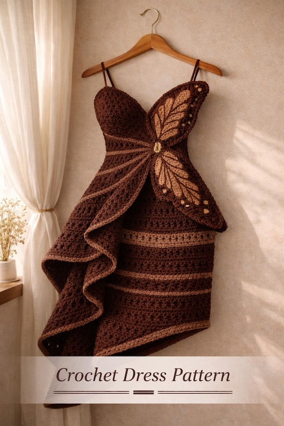 Crochet Dress Pattern | Butterfly Mini Dress