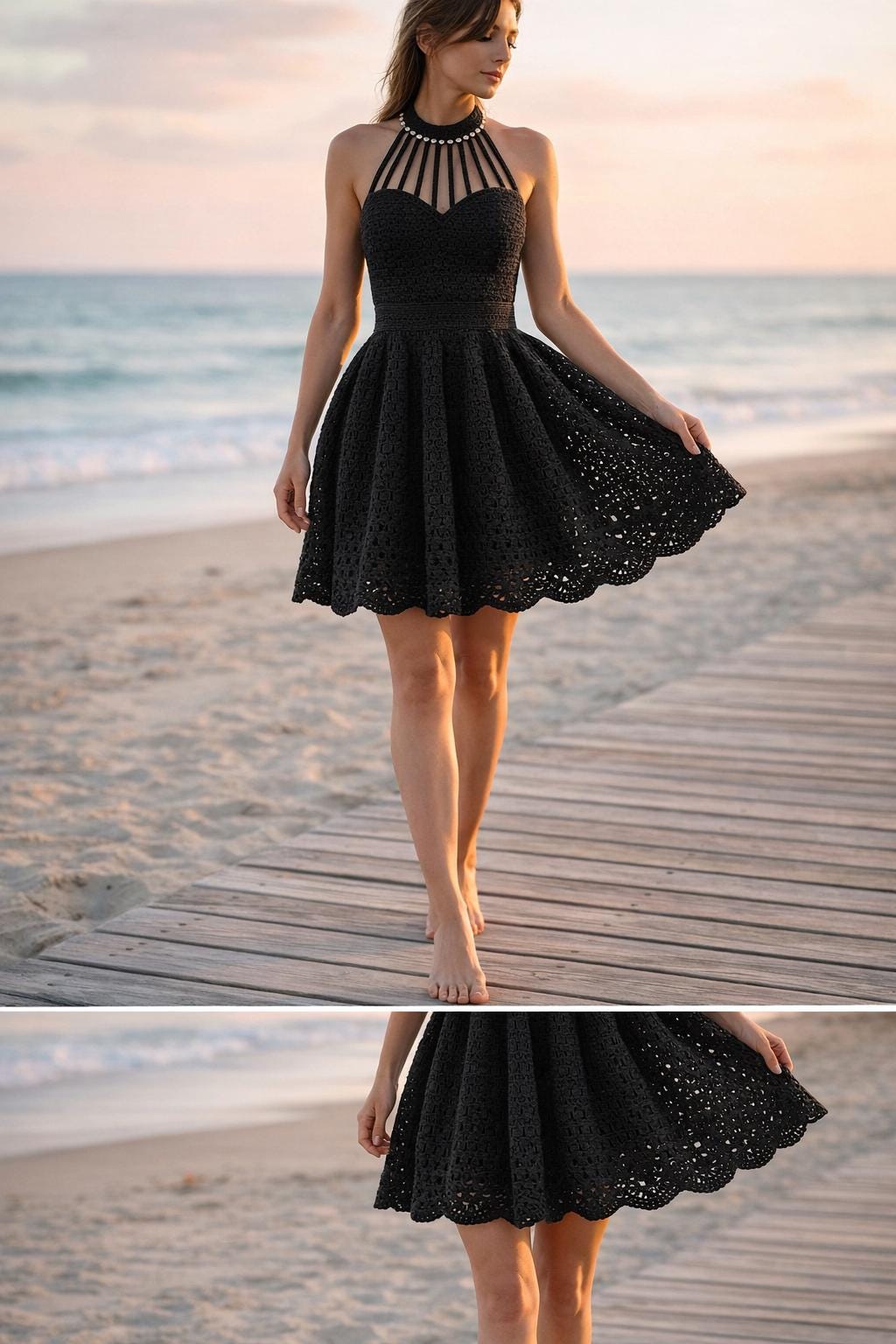 white christmas dresses Crochet Pattern: The Ekho Set main image 0