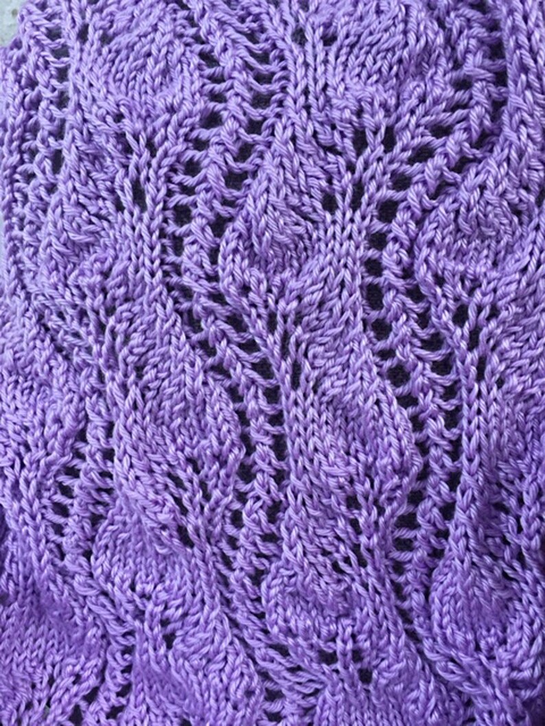 Soft Lavender Knit Baby Blanket / Afghan Etsy