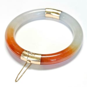 かわいい！ Solid 610 15K Vintage Gold Jadeite Orange Red, Translucent アクセサリー