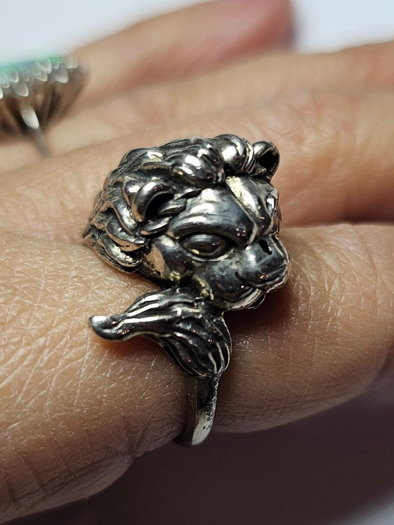 Lion Ring Vintage Kabana Sterling King Lion Ring S