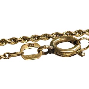 Vintage 14K Gold Rope Chain Necklace