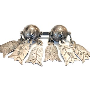 Latvian Sterling Tulip Charm Brooch Orb Sphere Design C-Clasp